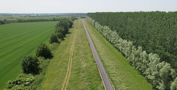 Tisza bal parti töltés új út